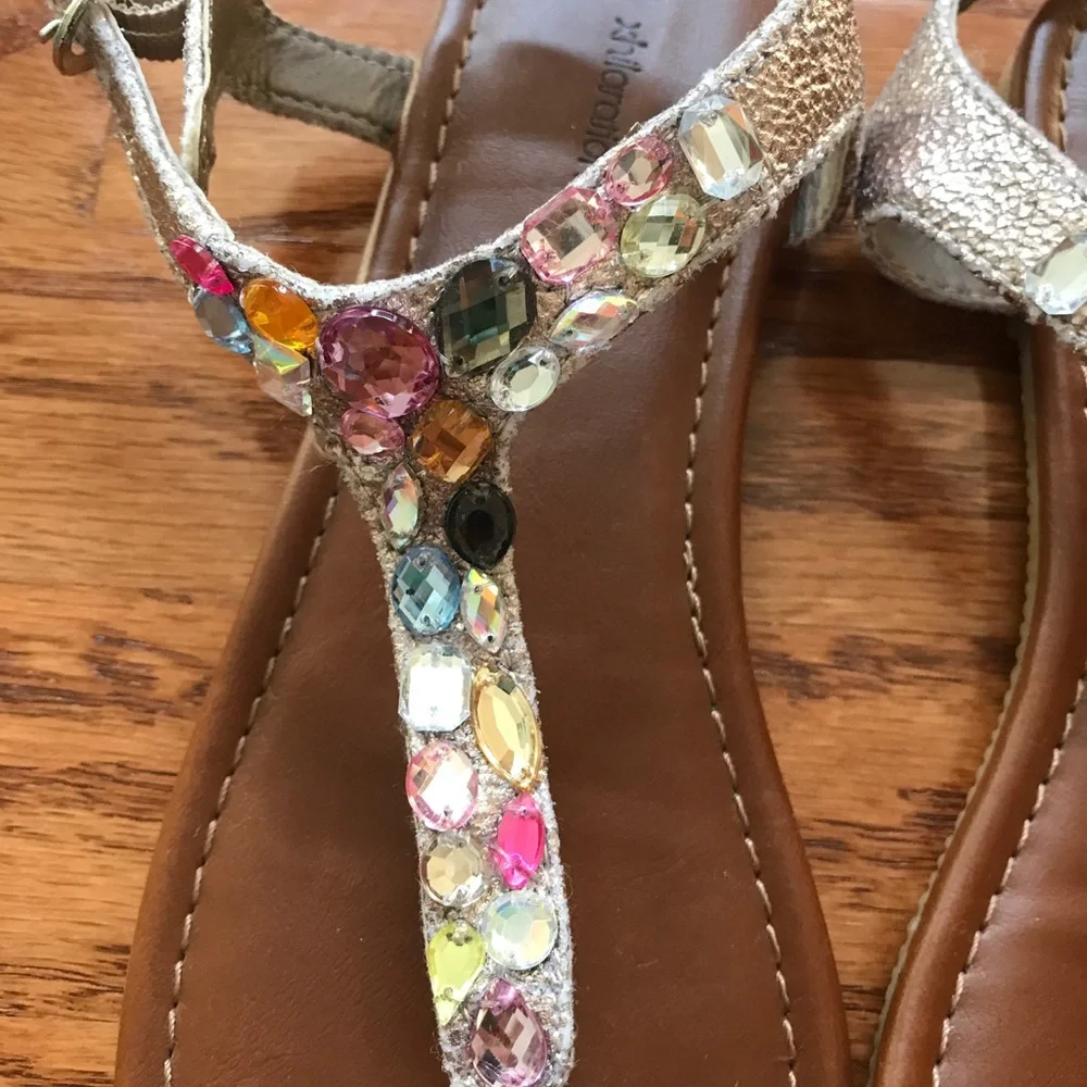 Girls Metallic‎ Jewel Sandals